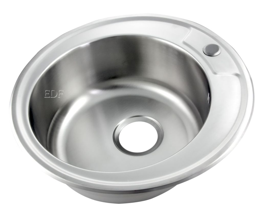 Runde Edelstahlspüle inkl. Zubehör und Armatur Spülbecken Spüle Küchenspüle ZHCD0813