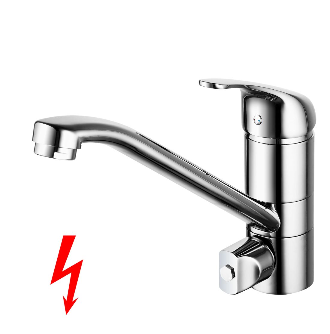 Niederdruck Spültischarmatur mit 3/4" Geräteanschluss Mischbatterie Chrom