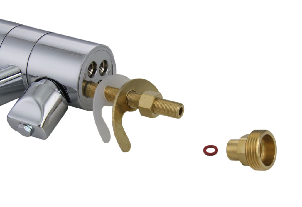 Niederdruck Spültischarmatur mit 3/4" Geräteanschluss Mischbatterie Chrom