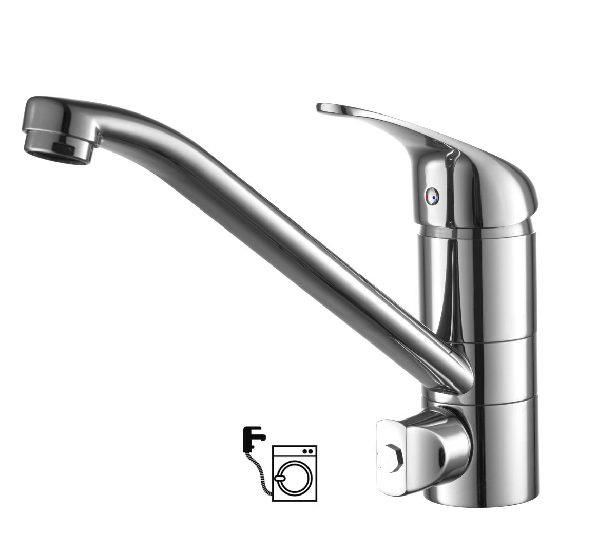 Spültischarmatur mit Spülmaschinenanschluss, Geräteanschluss, Küchen Wasserhahn Chrom Hochdruck