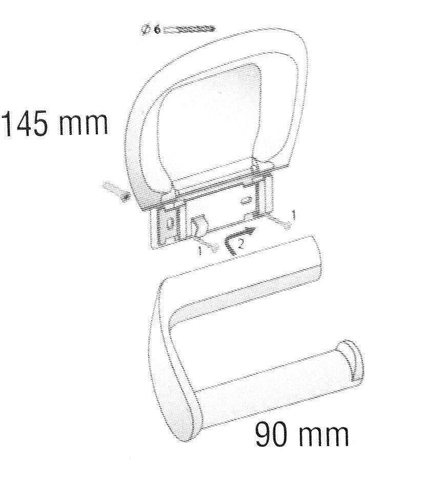 WC Rollenhalter steingrau Toilettenpapierhalter Bad/Gäste WC 