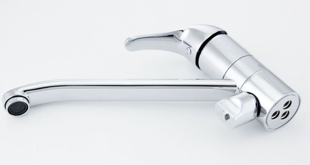 Spültischarmatur mit Spülmaschinenanschluss, Geräteanschluss, Küchen Wasserhahn Chrom Hochdruck