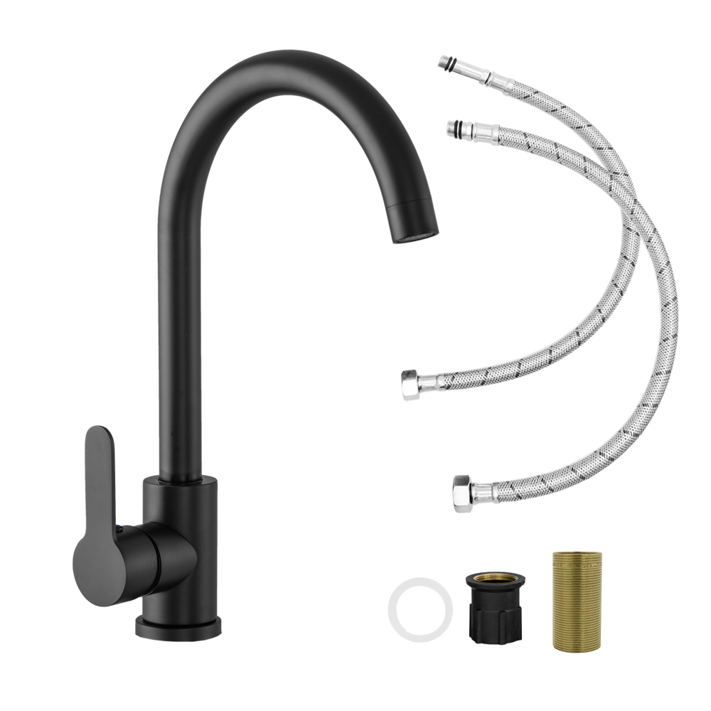 Küchenarmatur DECO Wasserhahn für Küche in Schwarz Spültischarmatur