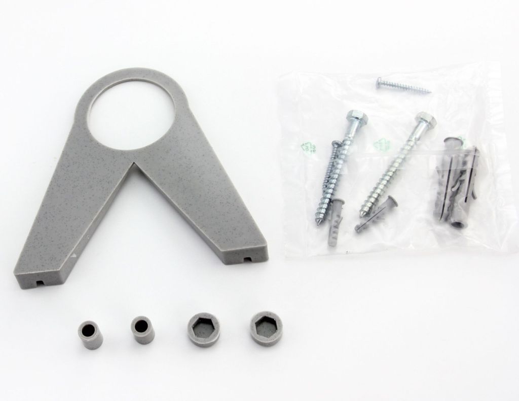 Ausgussbecken GRAU 50, Kunststoff Spülbecken Waschtrog Becken mit Ablaufgarnitur 50x34x21 cm