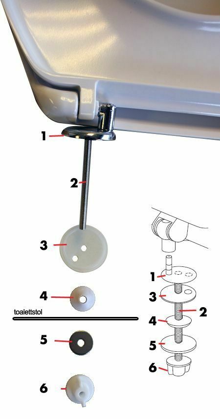 Toilettensitz PEARL Duroplast Klodeckel Bad WC-Sitz schwarz Klobrille Gäste-WC