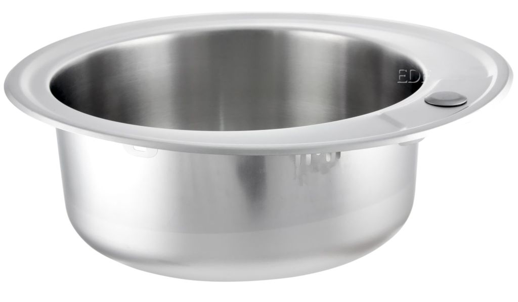 Runde Edelstahlspüle inkl. Zubehör und Armatur Spülbecken Spüle Küchenspüle ZHCD0813