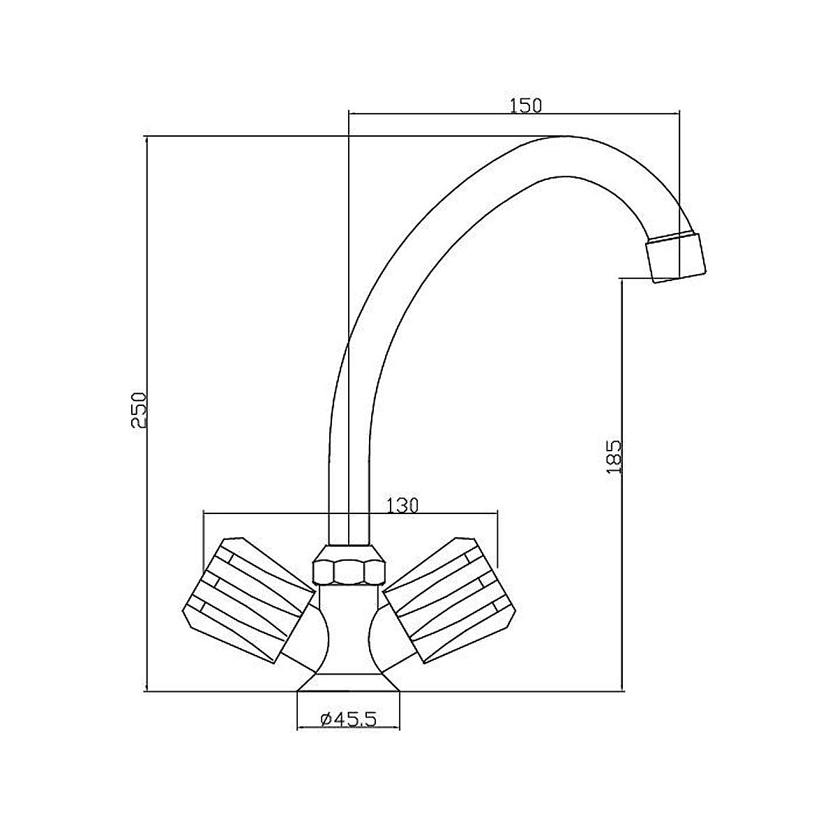 Untertischspeicher 5l Boiler Warmwasserspeicher mit Niederdruckarmatur Zweigriffmischer