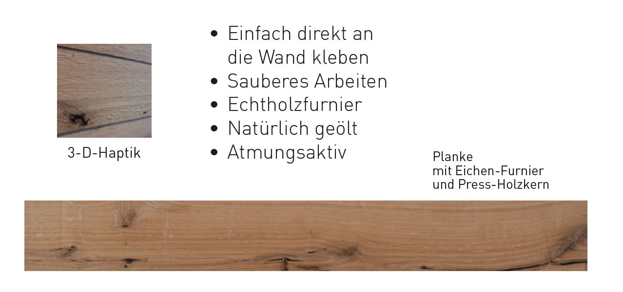 Wandpaneel Aged Wood Walls, Wandverkleidung, selbstklebende 3-D-Holzwand, Innenbereich, 10 Planken/Paket = 1,3 m²