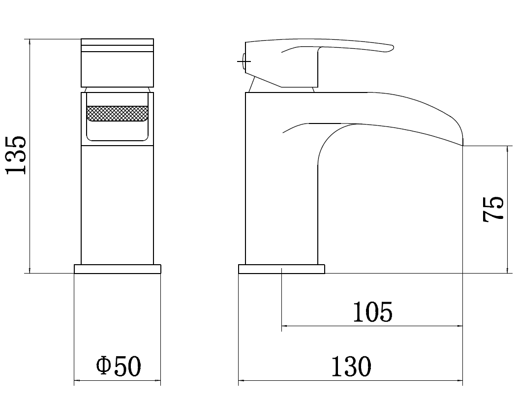 Niederdruck Waschtischarmatur Wasserfall Strahl Einhebelmischer Waschbeckenmischer, Chrom