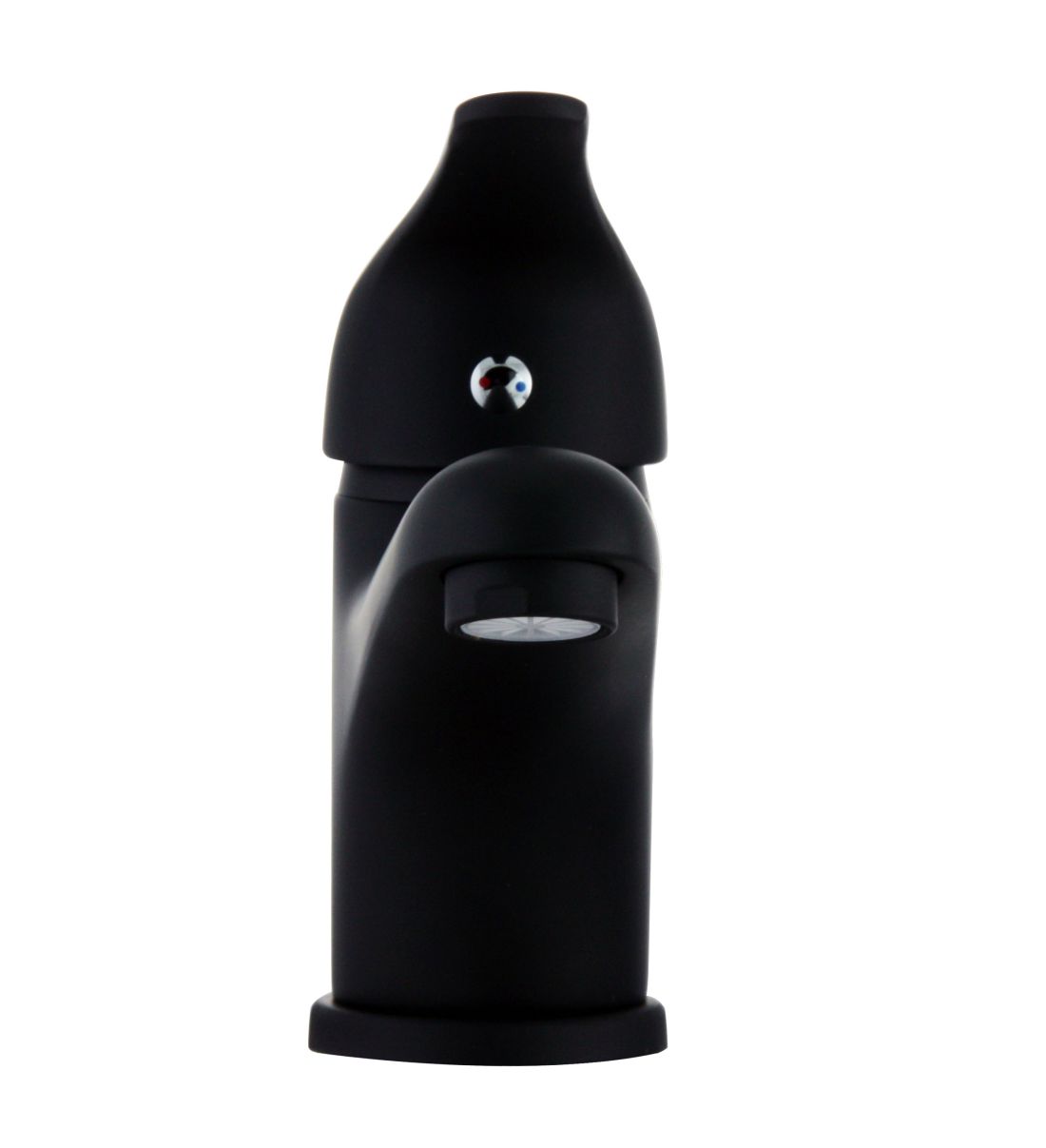 Niederdruck Waschtisch-Einhebelmischer mit Ablaufgarnitur, Farbe schwarz matt