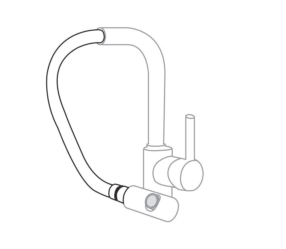 Ersatzschlauch für Küchenarmatur mit herausziehbarer Brause, 1500 mm