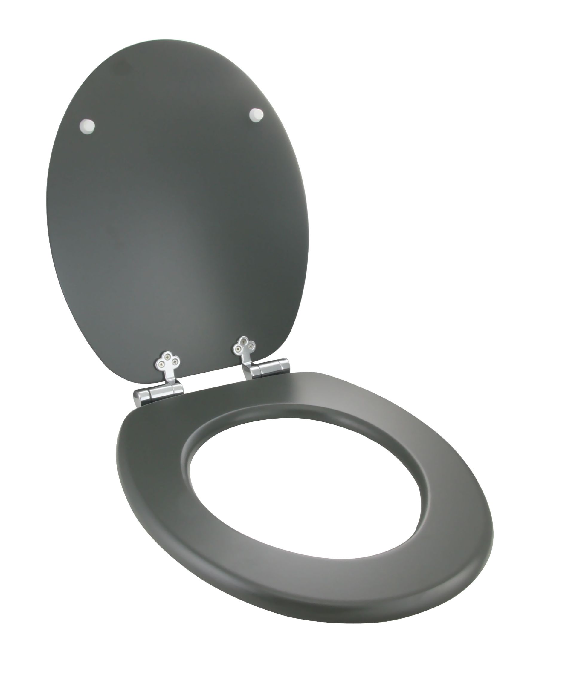 WC Sitz FINE Anthrazit mit Holzkern Toilettensitz mit Absenkautomatik, ASMFIN7306
